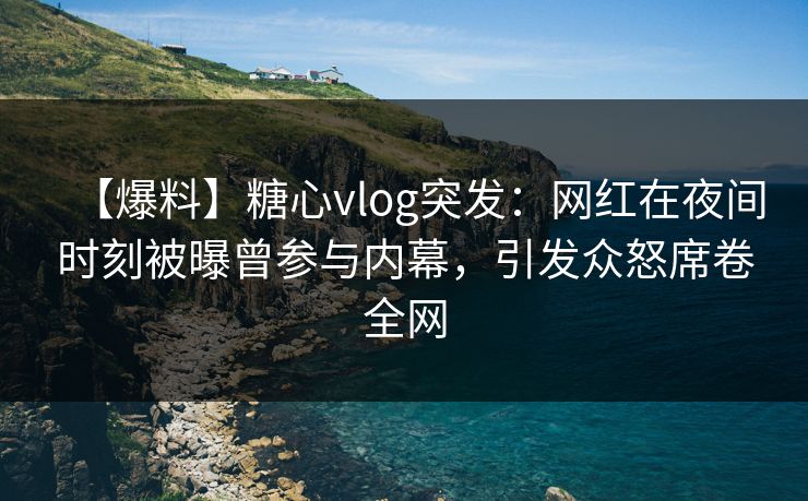 【爆料】糖心vlog突发：网红在夜间时刻被曝曾参与内幕，引发众怒席卷全网